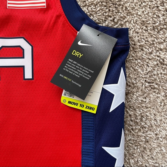NIKE TEAM USA WILSON WOMENS BASKETBALL JERSEY SIZE SMALL OLYMPIC TOKYO DRI FIT L - Picture 9 of 10